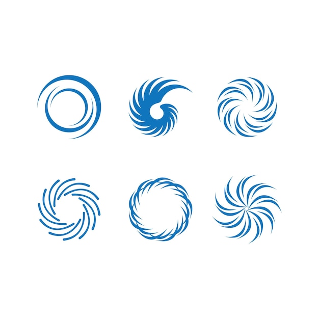 Icono de espiral y onda de vórtice de logotipo empresarial