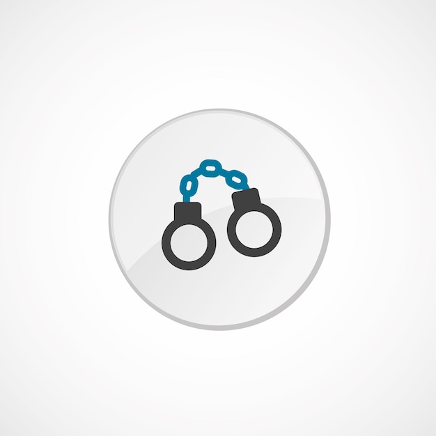 Icono de esposas 2 color, gris y azul, insignia de círculo