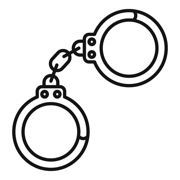 Icono de esposas de fiscal Esquema de icono de vector de esposas de fiscal para diseño web aislado sobre fondo blanco