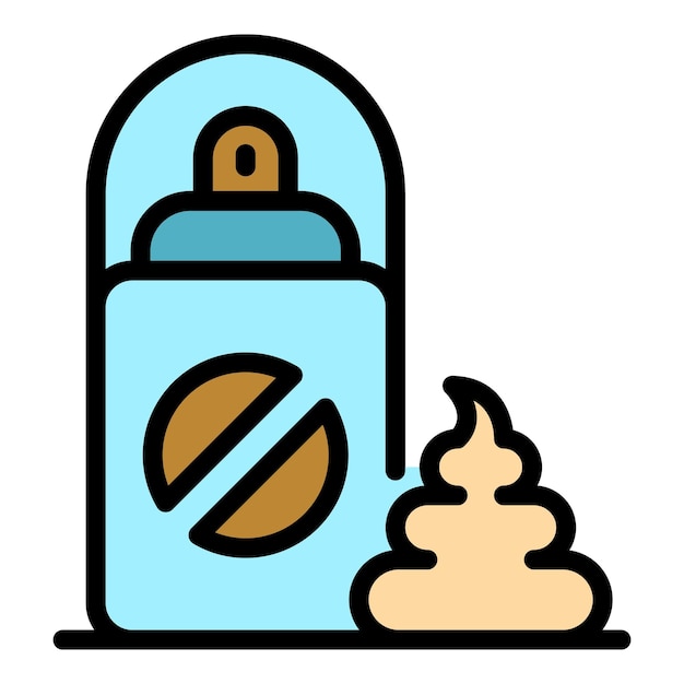 Icono de espuma para afeitar hombre Contorno de espuma de afeitar hombre Icono vectorial de color plano aislado