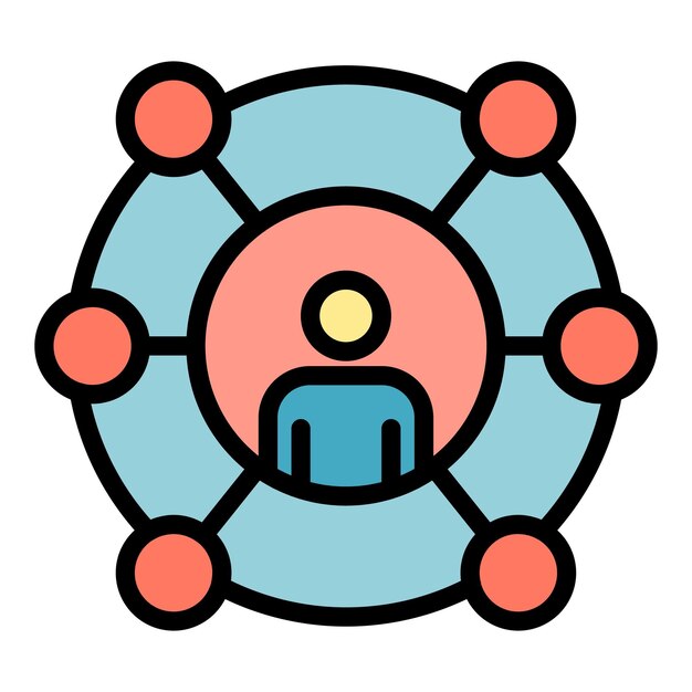 Icono del esquema de excelencia Esbozo del esqueme de excelencia Icono vectorial de color plano aislado