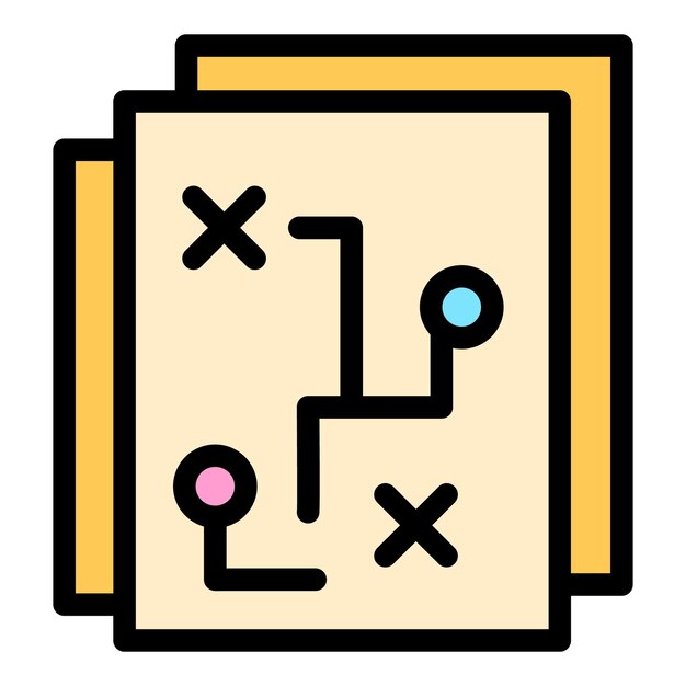 Icono del esquema de lluvia de ideas Esbozo Icono vectorial del esquema del lluvia de mentes para el diseño web aislado en fondo blanco de color plano