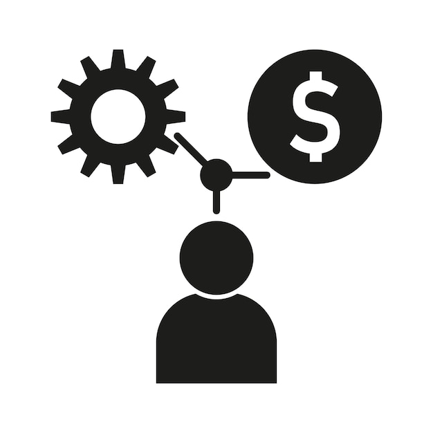 Icono de esquema de negocios hombre Ilustración vectorial EPS 10 Imagen de archivo
