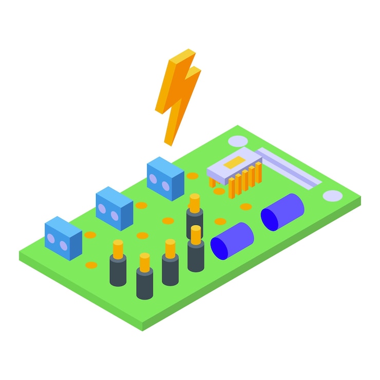 Vector icono de esquema de robótica vector isométrico smart tech future bot