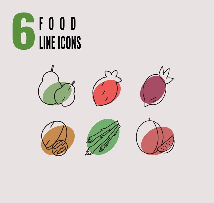 el icono establece la nutrición correcta