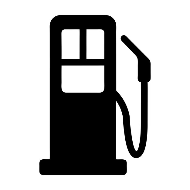 El icono de la estación de servicio de silueta estilo vectorial