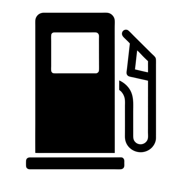 El icono de la estación de servicio de silueta estilo vectorial
