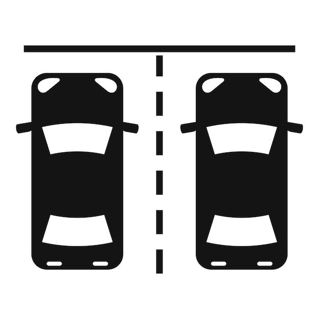 Icono de estacionamiento en la calle Ilustración simple del icono de vector de estacionamiento en la calle para diseño web aislado sobre fondo blanco