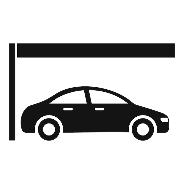 Icono de estacionamiento subterráneo de automóviles Ilustración simple del icono de vector de estacionamiento subterráneo de automóviles para diseño web aislado sobre fondo blanco