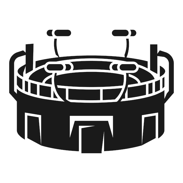 Icono de estadio redondo Ilustración simple del icono de vector de estadio redondo para diseño web aislado sobre fondo blanco