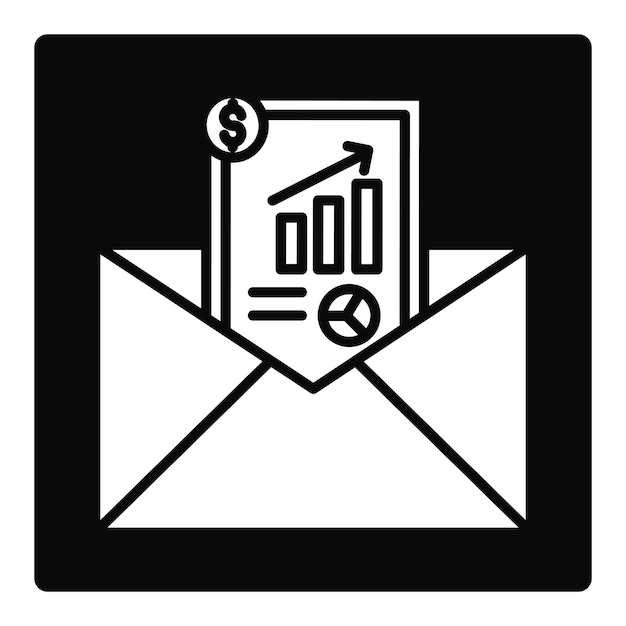 Ícono de las estadísticas de correo electrónico