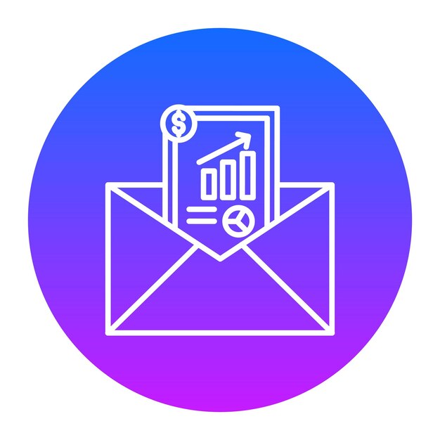 Ícono de las estadísticas de correo electrónico