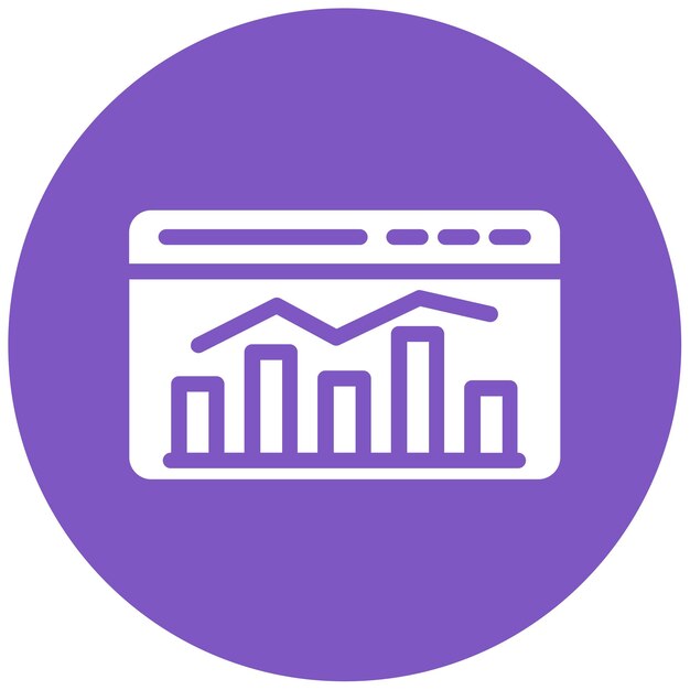 Icono de las estadísticas del sitio web