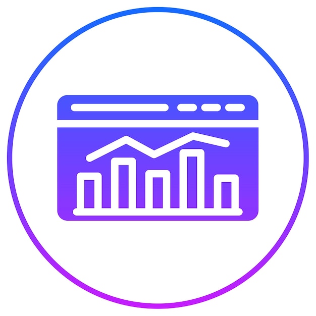 Icono de las estadísticas del sitio web