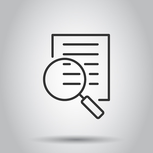 Ícono de estado financiero en estilo plano Ilustración vectorial de resultados en fondo blanco aislado Concepto de negocio del informe