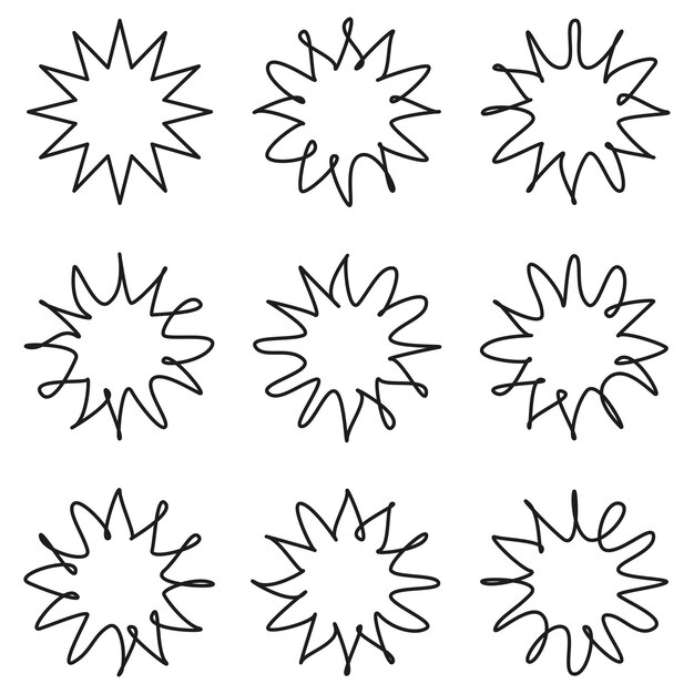 Icono de estallido de fuegos artificiales Símbolo de explosión de celebración Exhibición de fuegos artificiosos negros Ilustración vectorial