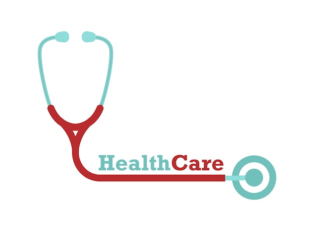 Icono de estetoscopio médico en estilo plano Ilustración vectorial de instrumento médico en fondo aislado Concepto de negocio de señales de medicina y atención médica