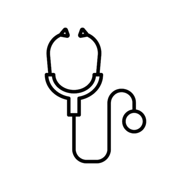 Icono de estetoscopio médico perfecto para ilustraciones de atención médica y médicos