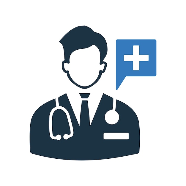 El icono del estetoscopio de primeros auxilios del médico Gráficos vectoriales editables simples