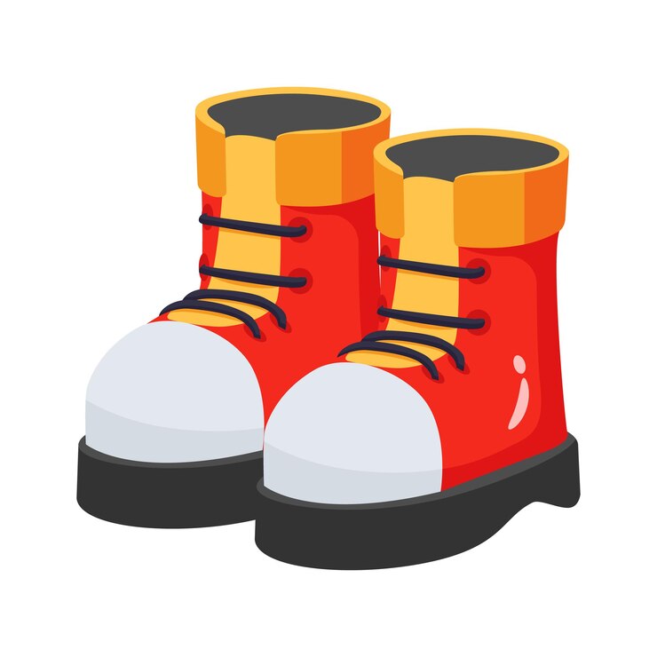 Vector un icono de estilo 2d que muestra botas largas y elegantes