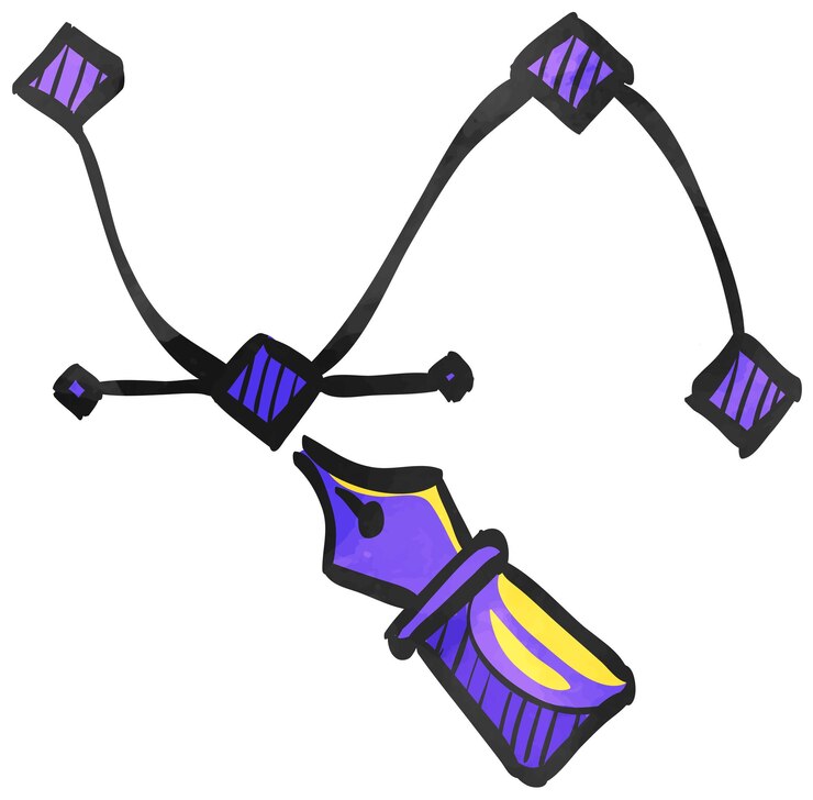 Vector icono de estilo acuarela bezier