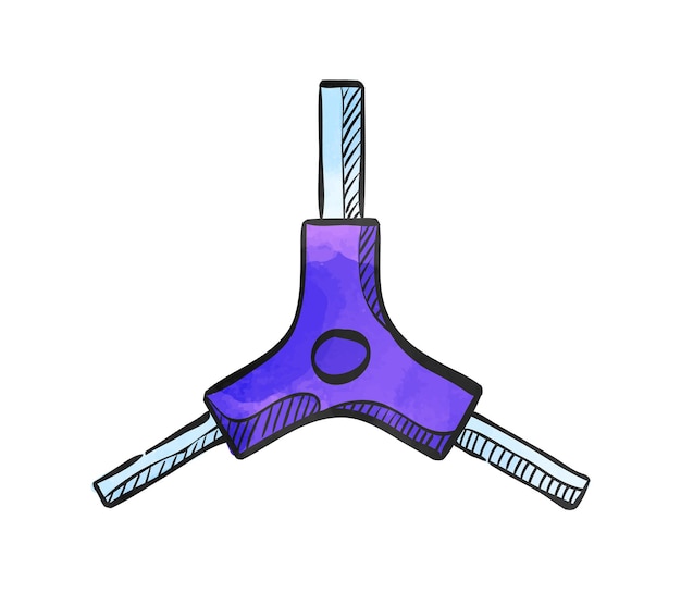 Icono de estilo acuarela llave allen