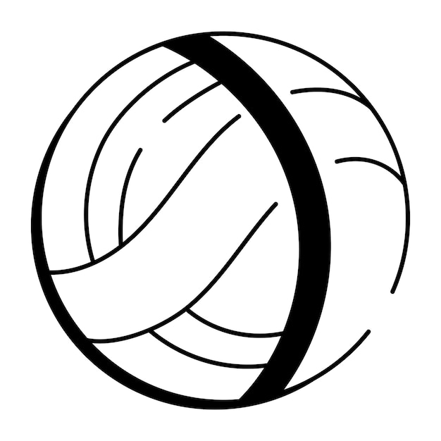 Un icono de estilo dibujado a mano de dodgeball
