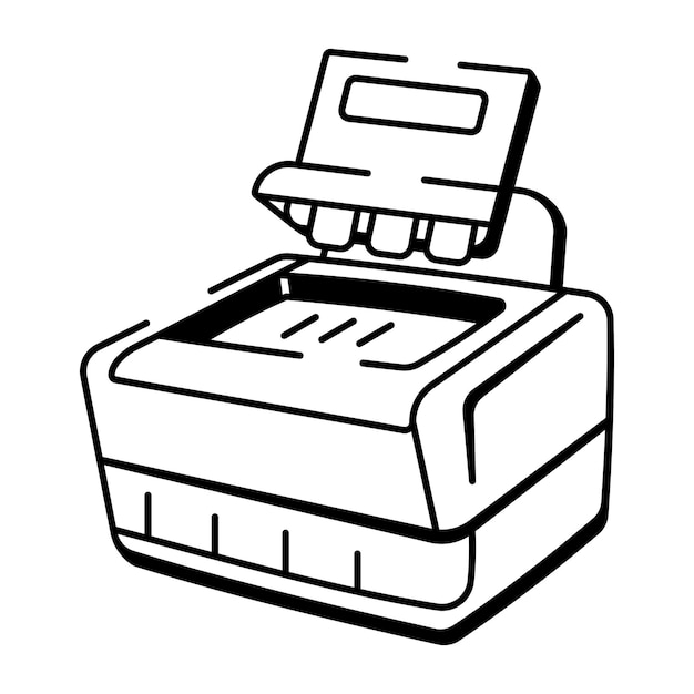 Un icono de estilo de dibujo de una máquina de PCR
