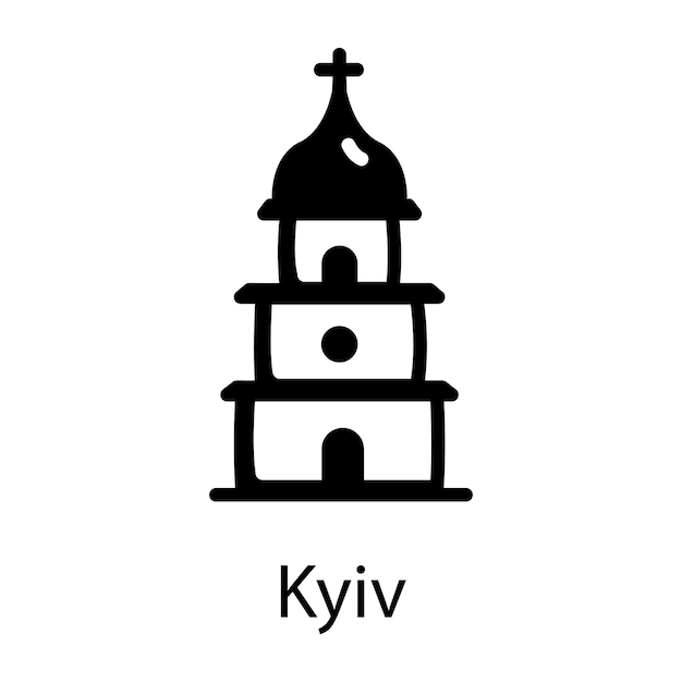 Un icono de estilo doodle de Kyiv