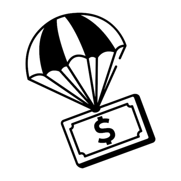 Un icono de estilo doodle que muestra el fondo de emergencia