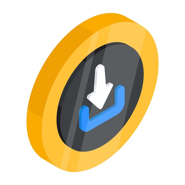 Icono de estilo moderno de la flecha de descarga