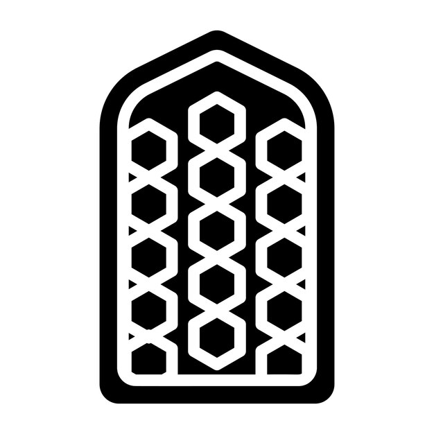 Icono de estilo moderno lleno de vidrio de mezquita