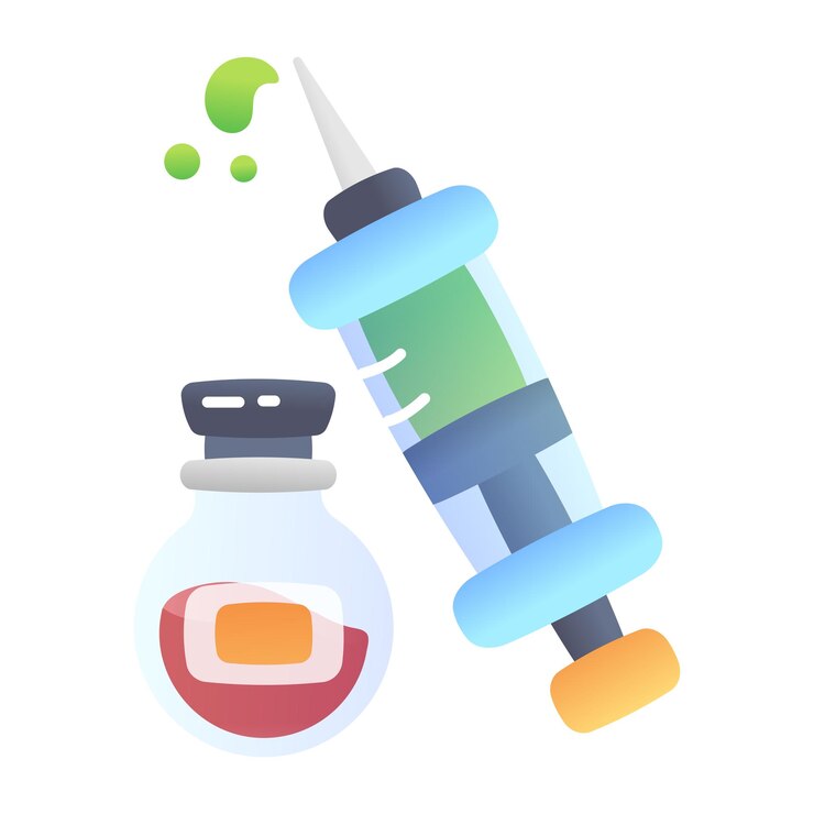 Vector un icono de estilo plano de muestras de sangre