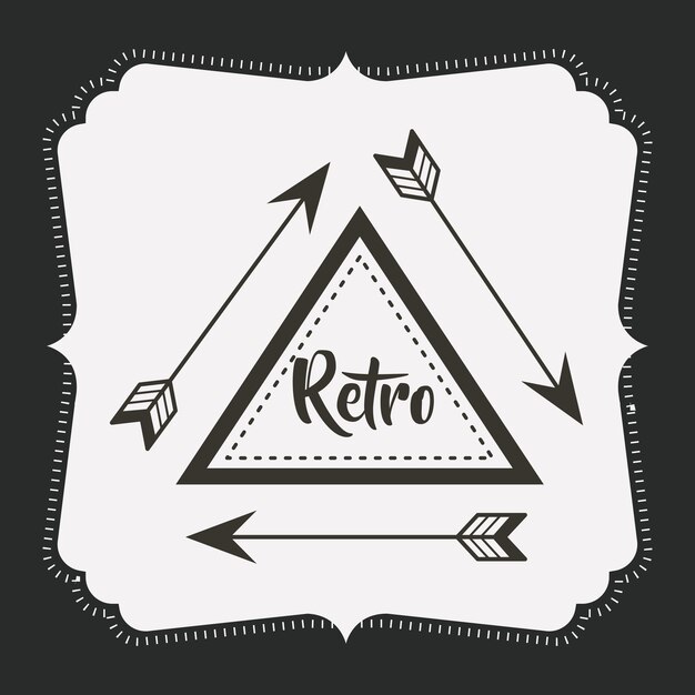 Icono de estilo retro de marco