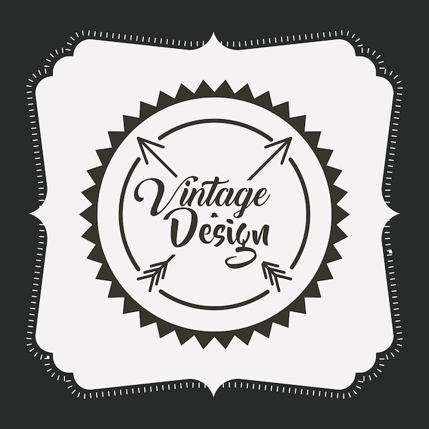 icono de estilo retro de marco