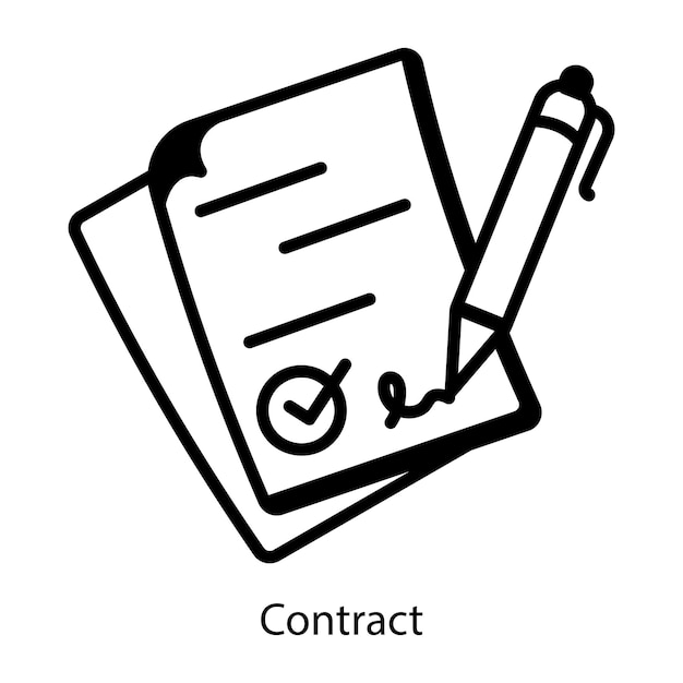 Icono de estilo sketchy del certificado con insignia de cinta