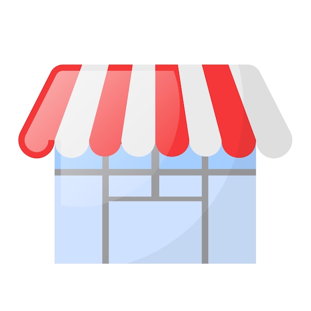 Icono de estilo de vidrio UMKM para pequeñas y medianas empresas