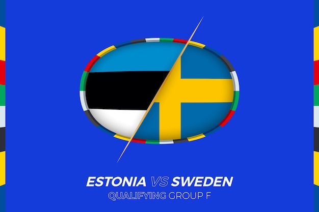 Icono de Estonia vs Suecia para el grupo F de clasificación del torneo de fútbol europeo