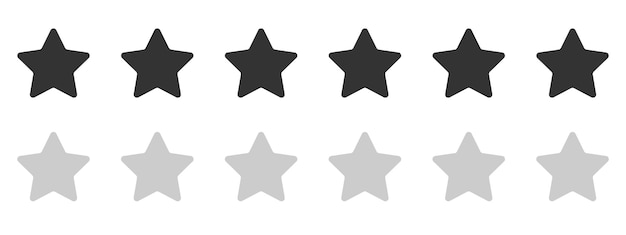 Icono de estrella aislado cinco estrellas Concepto de retroalimentación del cliente Vector