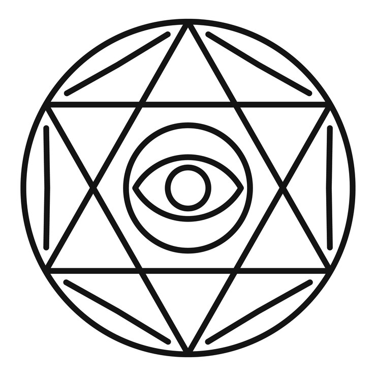 Vector icono de estrella de alquimia contorno de icono de vector de estrella de alquimia para diseño web aislado sobre fondo blanco