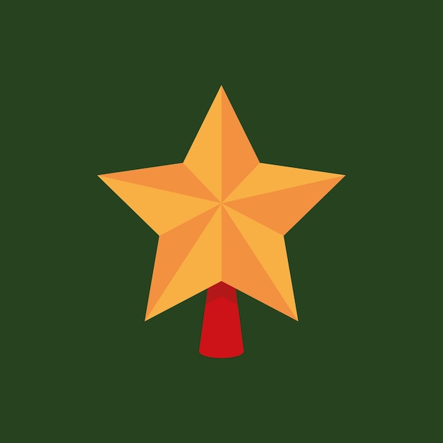 El icono de la estrella del árbol de Navidad vacaciones de Año Nuevo