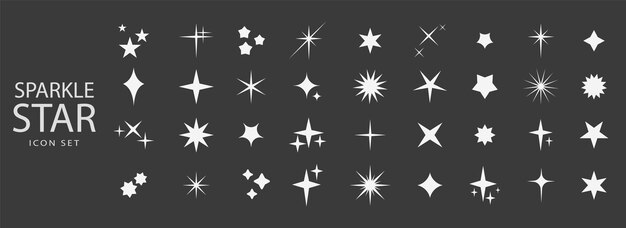 El icono de la estrella brillante en un fondo oscuro