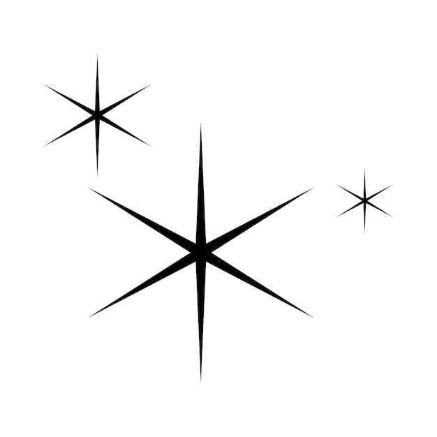 Icono de estrella brillante vector elemento abstracto de la ilustración del símbolo de estrella brillante