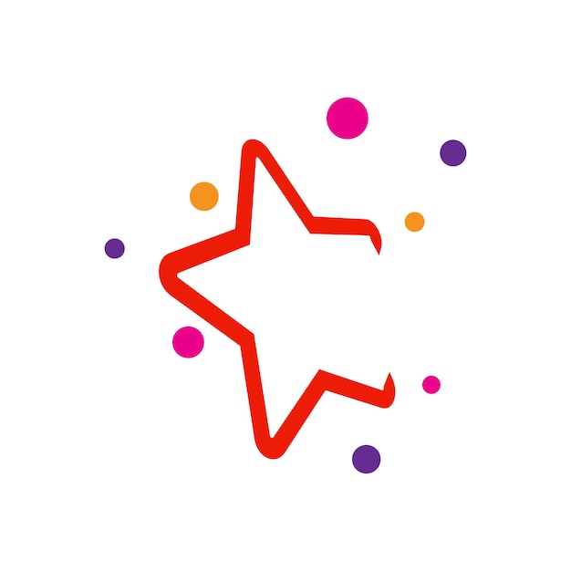 Icono de estrella Diseño de ilustraciones vectoriales de plantilla
