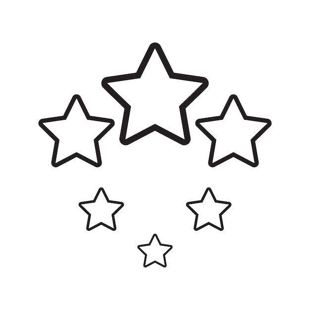 Icono de estrella Diseño de ilustraciones vectoriales de plantilla
