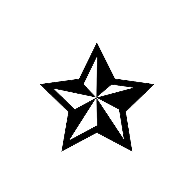 Icono de estrella en diseño plano icono de estrela en fondo blanco ilustración vectorial