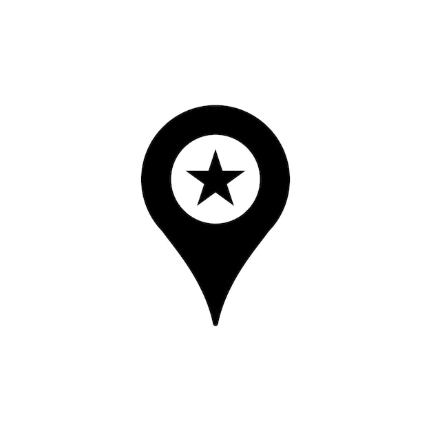 Icono de estrella en diseño plano Icono de estrela en fondo blanco Ilustración vectorial