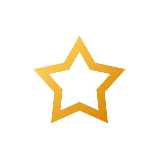 Icono de estrella en diseño plano de moda