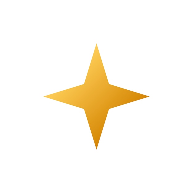 Icono de estrella en diseño plano de moda