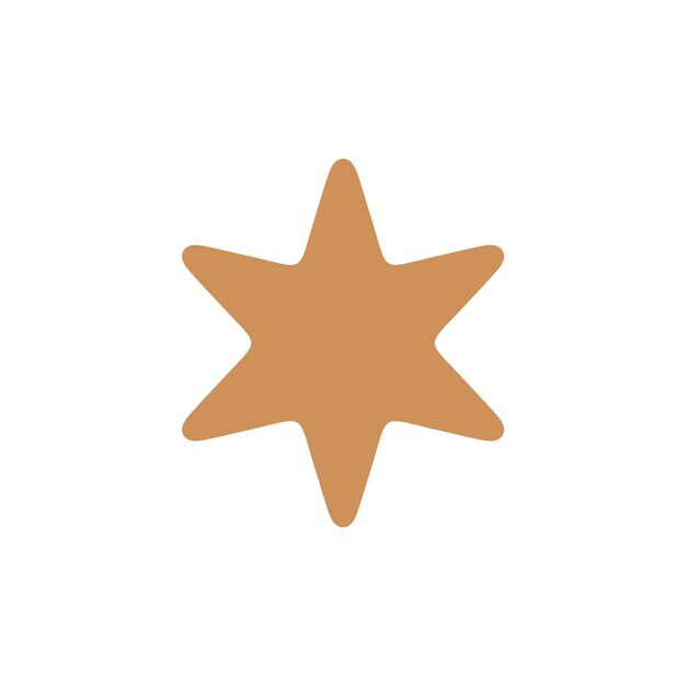 Icono de estrella en diseño plano de moda